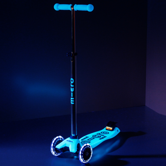 Самокаты - Самокат Micro Maxi Deluxe Glow LED Синий хрусталь (MMD366)#5
