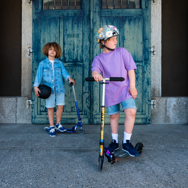 Самокаты - Самокат Micro Sprite LED Неохром (SA0237)#5