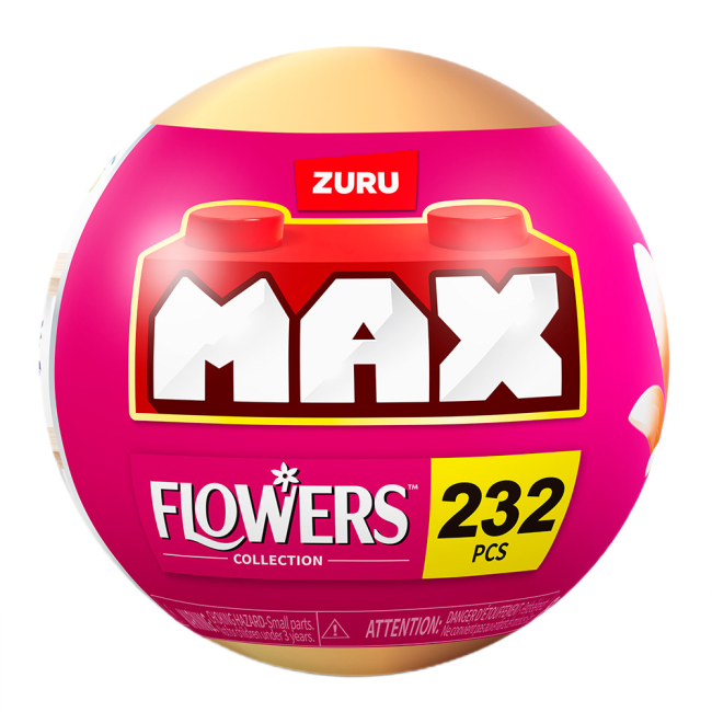 Конструктори з унікальними деталями - Конструктор MAX S1 Садові квіти Помаранчева та фіолетова квітка 232 деталі (83184GQ1/4)#2