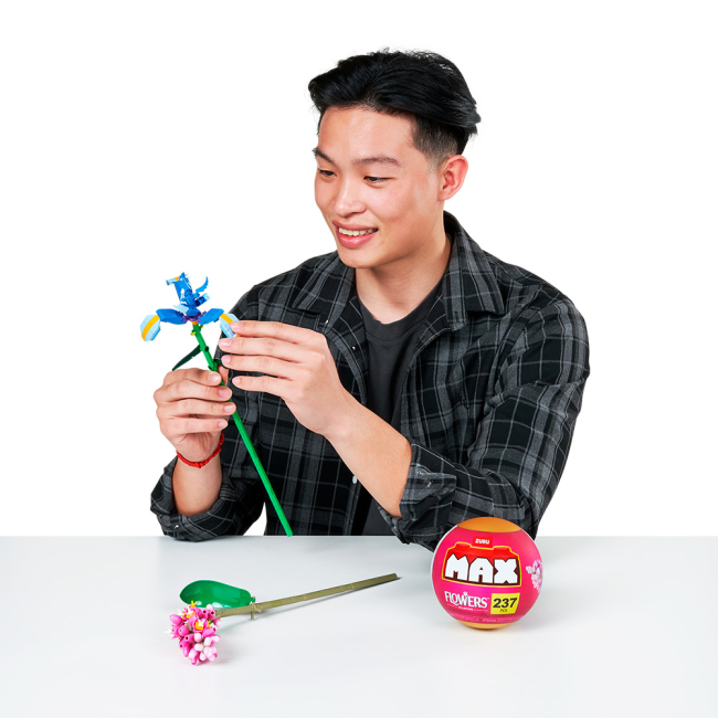 Конструкторы с уникальными деталями - Конструктор MAX S1 Садовые цветы Розовый цветок и ирис 237 деталей (83184GQ1/5)#3