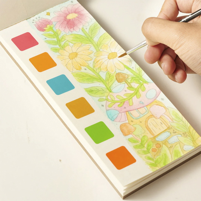 Товары для рисования - Набор для акварельной живописи Mideer Цветы и бабочки (MD4248)#2