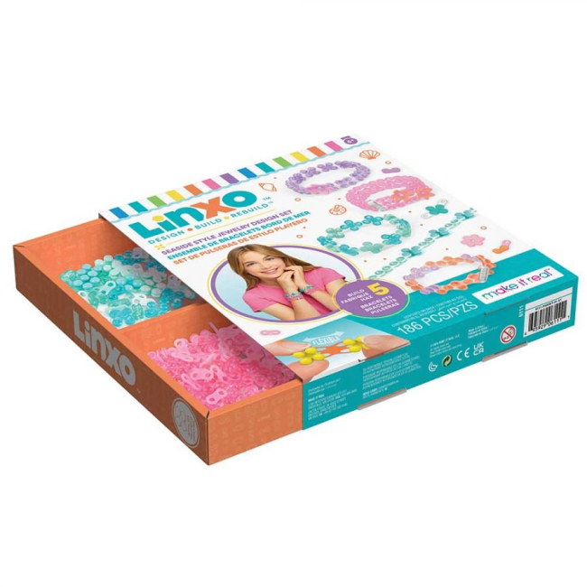 Набори для творчості - Набір для виготовлення браслетів Make it Real Linxo Прикраси Ніжність (MR6110/1)#2