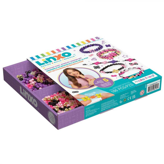 Набори для творчості - Набір для виготовлення браслетів Make it Real Linxo Прикраси Модерн (MR6110/3)#2
