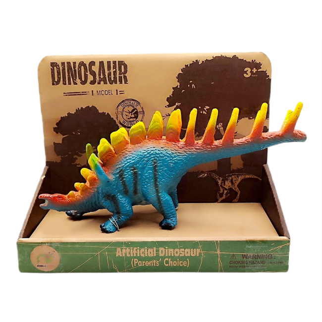 Фігурки тварин - Інтерактивна іграшка Bibi Toys Динозавр блакитний з жовто-помаранчевими шипами (762206BT/3)#2