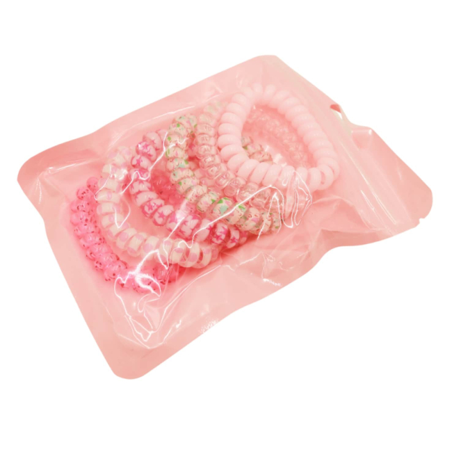 Бижутерия и аксессуары - Набор резинок-пружинок для волос Qunxing розовый (FG240116009L/3)#2