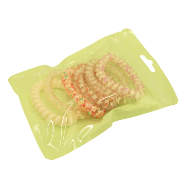 Бижутерия и аксессуары - Набор резинок-пружинок для волос Qunxing желтый (FG240116009L/4)#2