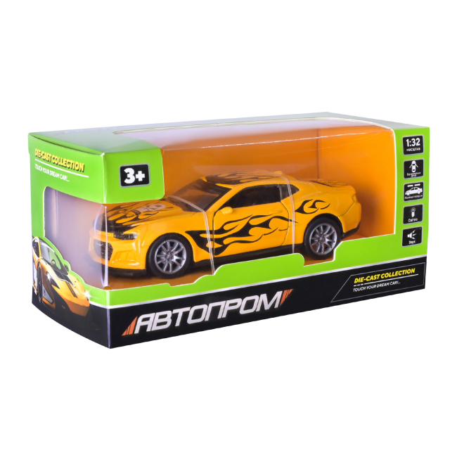 Автомоделі - Автомодель Автопром Chevrolet Camaro жовта (AP74193/1)#3
