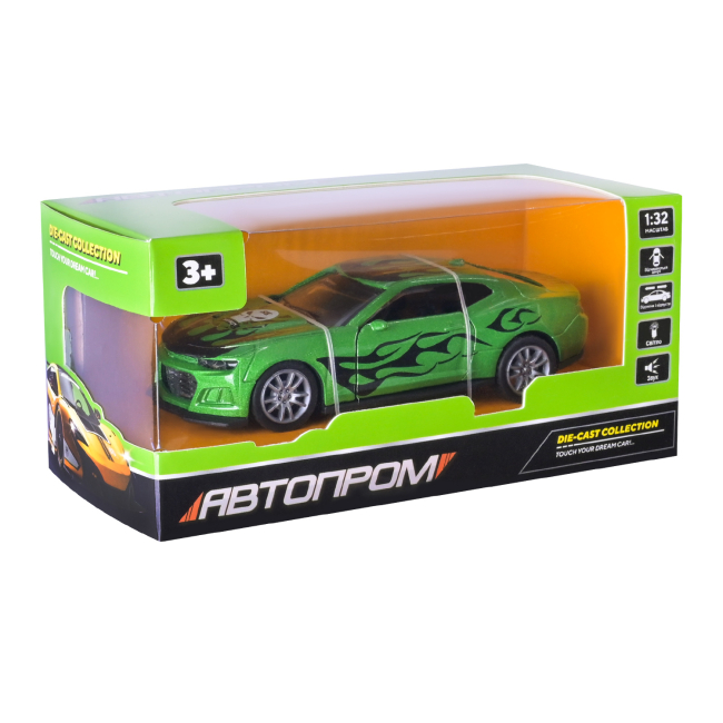Автомоделі - Автомодель Автопром Chevrolet Camaro зелена (AP74193/2)#4