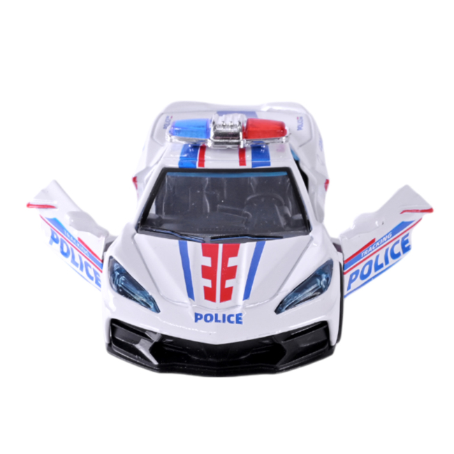 Транспорт и спецтехника - Автомодель Автопром Полицейская машина белая (AP74196/1)#3