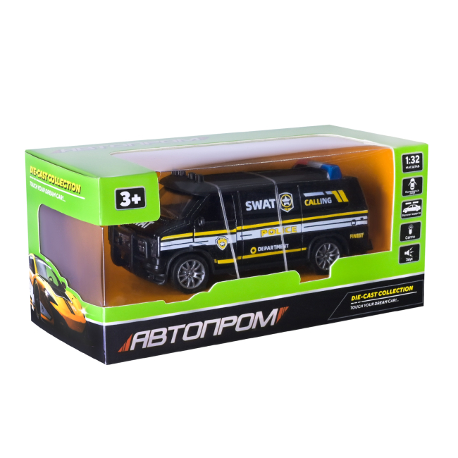Транспорт и спецтехника - Полицейская машина SWAT Автопром черная (AP74206/2)#3