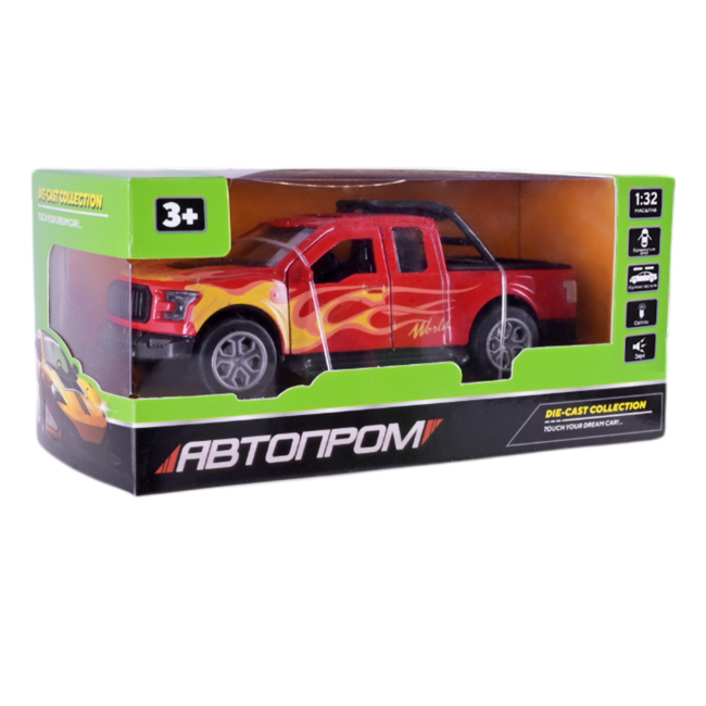 Автомоделі - Автомодель Автопром Позашляховик пікап червоний (AP74208/1)#4