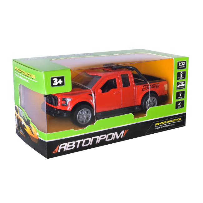 Автомоделі - Автомодель Автопром Позашляховик пікап червоний (AP74209/2)#4