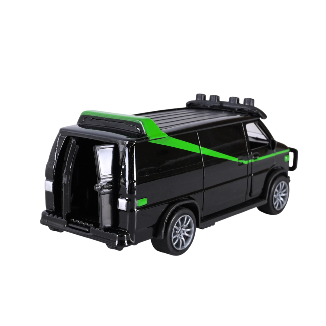 Автомодели - Автомодель Автопром Грузовой фургон черный с зеленой полоской (AP74212/3)#3