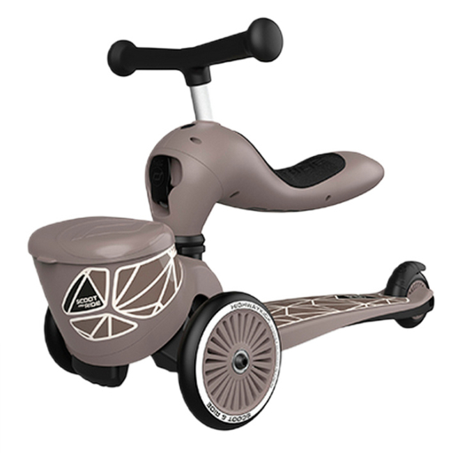 Самокаты - Самокат-беговел Scoot & Ride Highwaykick 1 Lifestyle коричневый (SR-210621-BROWNLINES)#4