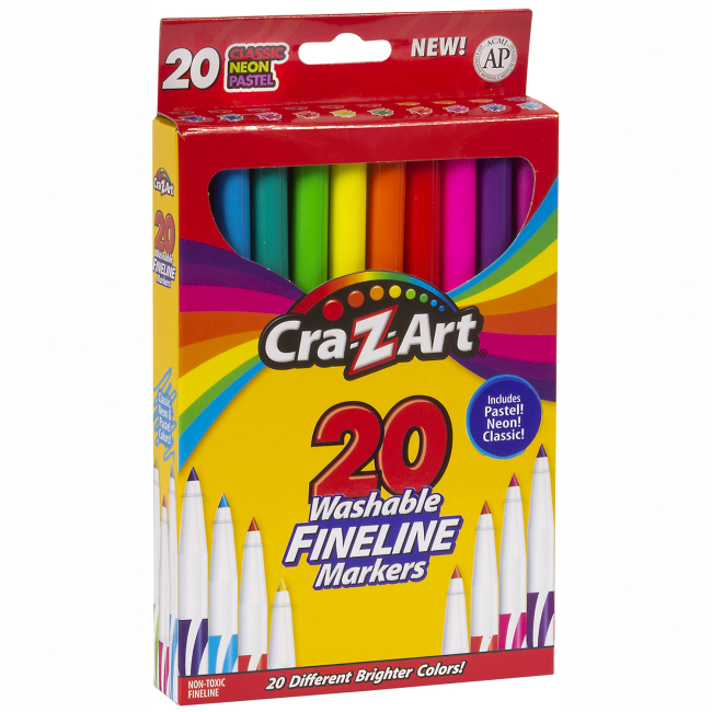 Канцтовары - Набор маркеров Cra-Z-Art Тонкие кончики 20 шт (01308CRA)#2