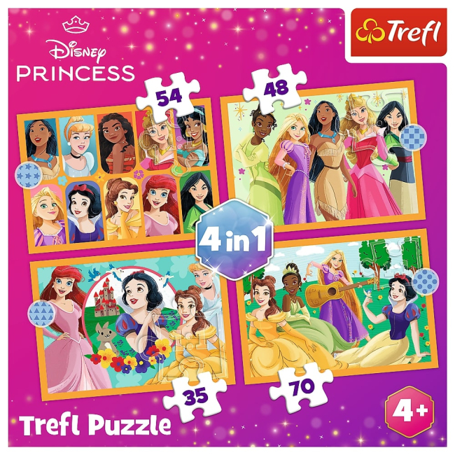 Пазли - Пазл Trefl Disney Princess Казкові історії 4 в 1 (34651)#2