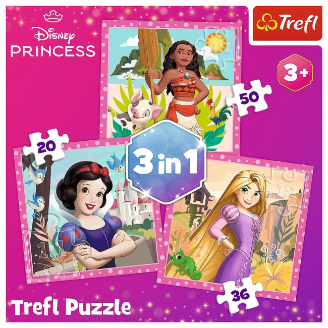 Пазли - Пазл Trefl Disney Princess Чудові квіти 3 в 1 (34875)#2