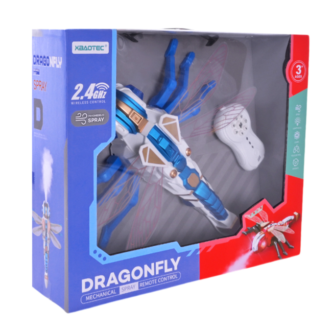 Фігурки тварин - Інтерактивна іграшка Shantou Jinxing Бабка на радіокеруванні біло-синя (XB1217/1)#4