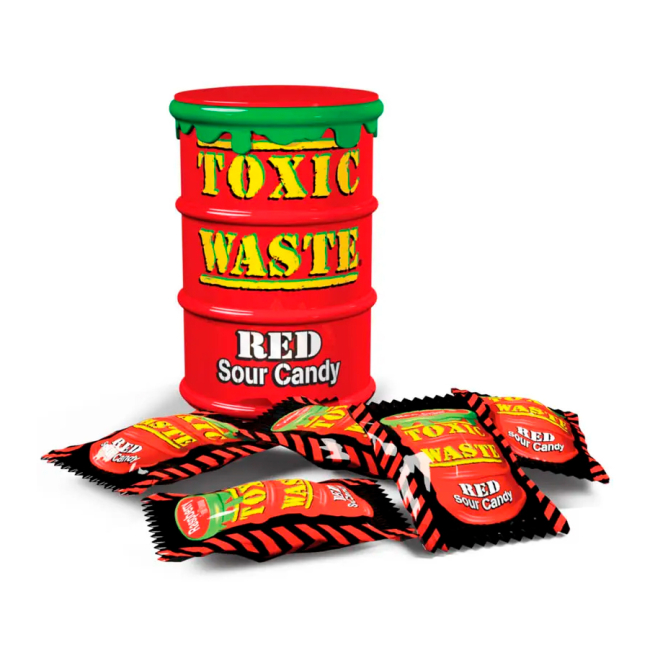 Сладости - Жевательные конфеты Toxic Waste Красная бочка (5060045059994)#2