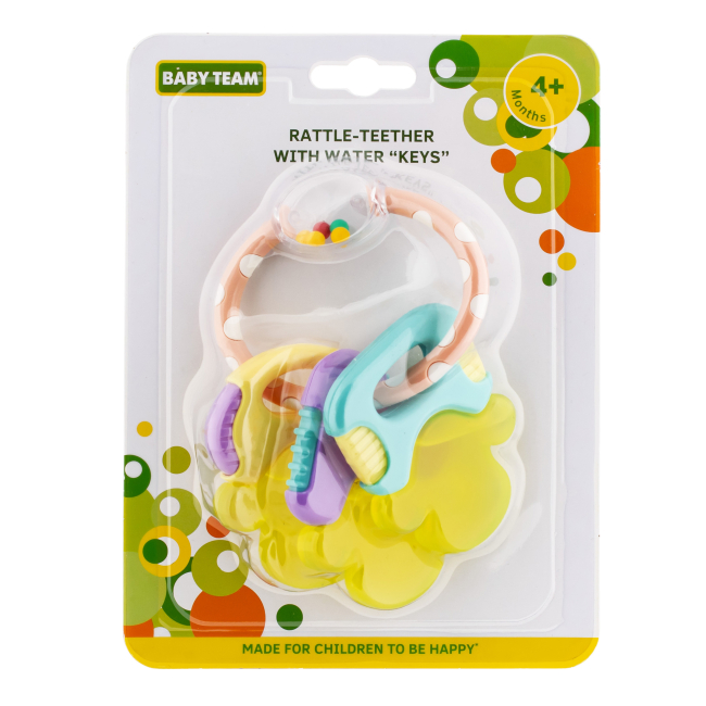 Брязкальця, прорізувачі - Брязкальце-прорізувач Baby Team Ключики з водою (8430)#3