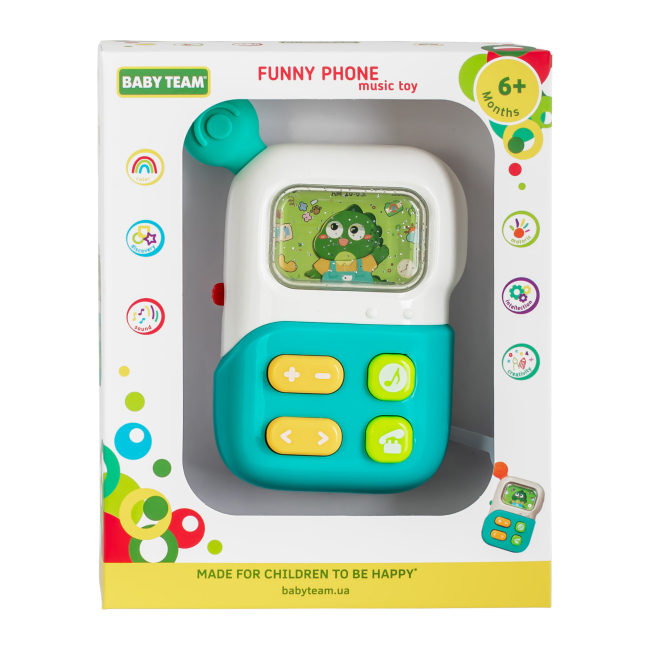 Розвивальні іграшки - Розвивальна іграшка Baby Team Веселий телефон в асортименті (8655)#4