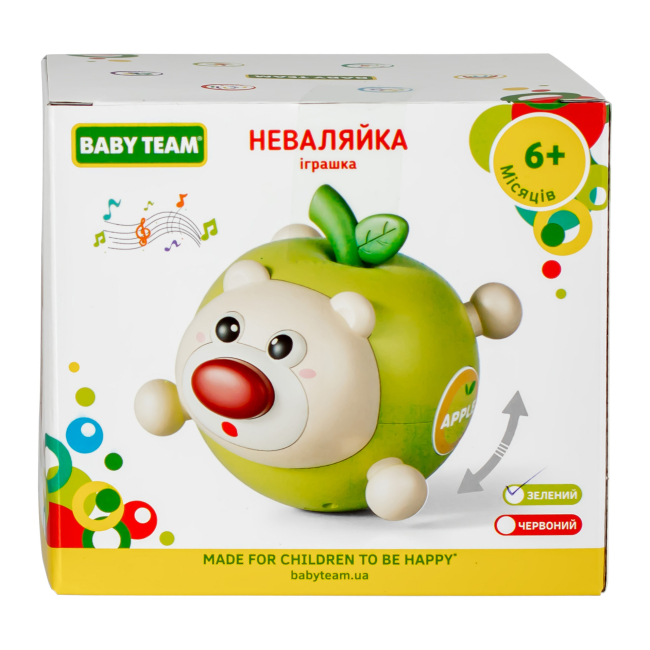 Развивающие игрушки - Развивающая игрушка Baby Team Неваляшка салатовая (8608/2)#3