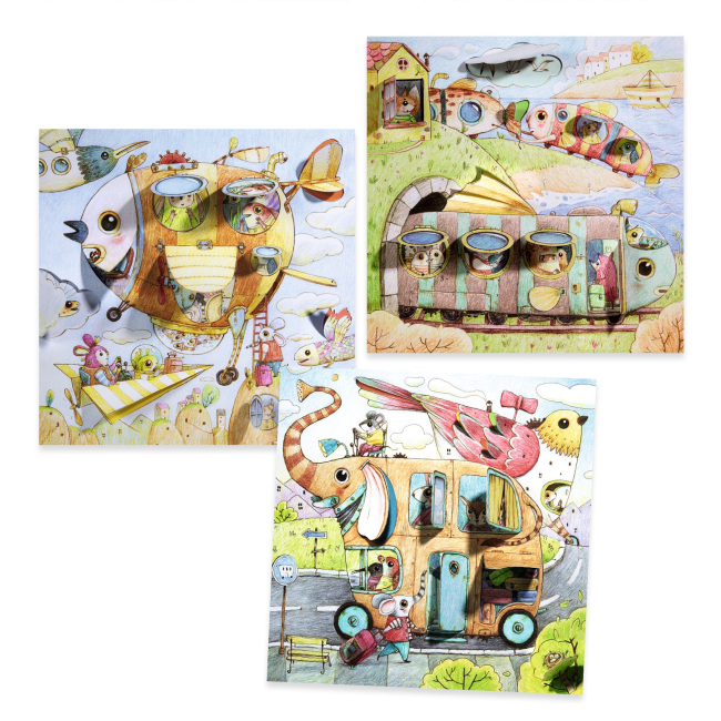 Товари для малювання - Набір для розфарбовування з віконечками DJECO Подорож Мало (DJ09684)#2