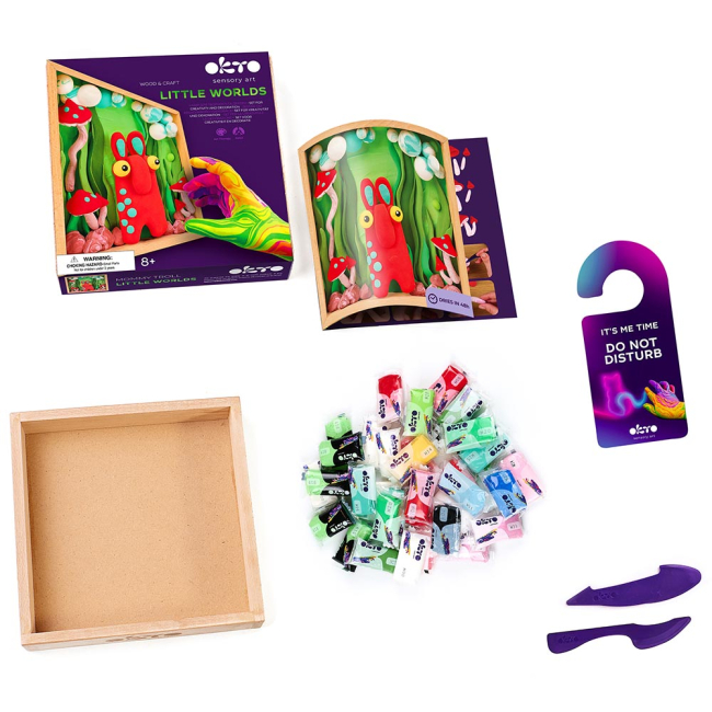 Набори для ліплення - Набір для творчості OKTO Wood and Craft Little worlds Троль (20031)#2