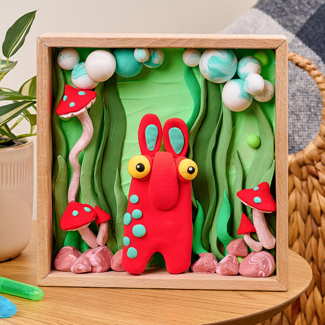 Набори для ліплення - Набір для творчості OKTO Wood and Craft Little worlds Троль (20031)#4