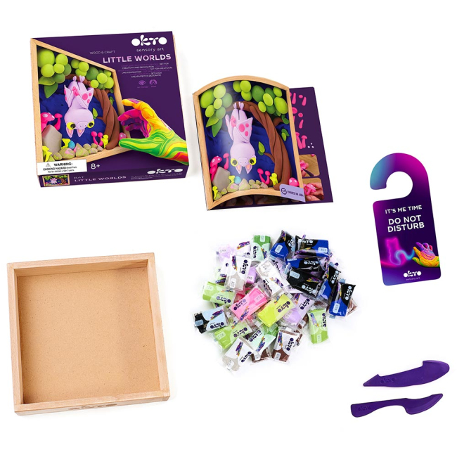 Набори для ліплення - Набір для творчості OKTO Wood and Craft Little worlds Кажан (20033)#2