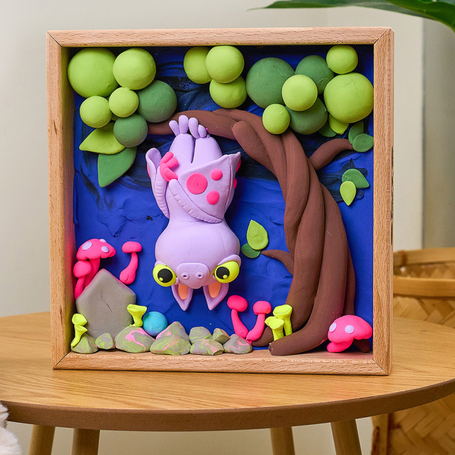 Набори для ліплення - Набір для творчості OKTO Wood and Craft Little worlds Кажан (20033)#4