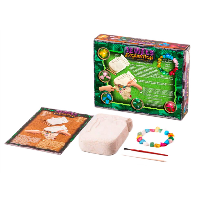 Научные игры, фокусы и опыты - Набор для проведения раскопок Danko toys Jewels excavation Камни (JEX-01-02)#2