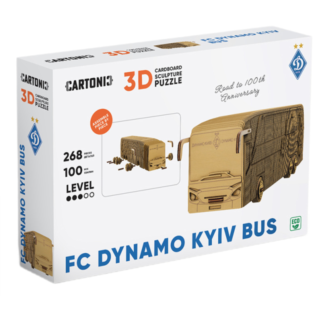 3D-пазли - 3D пазл Cartonic FC Dynamo Kyiv bus (CARTDBUS)#6