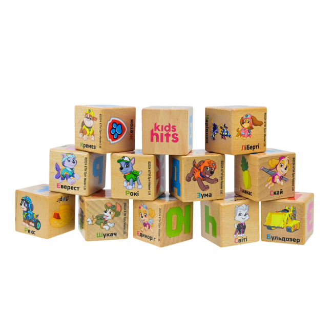 Развивающие игрушки - Игровой набор Kids Hits Paw Patrol Деревянные кубики с алфавитом (KH20/046)#2