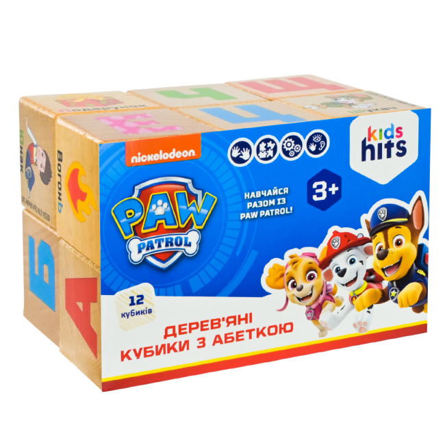 Развивающие игрушки - Игровой набор Kids Hits Paw Patrol Деревянные кубики с алфавитом (KH20/046)#3