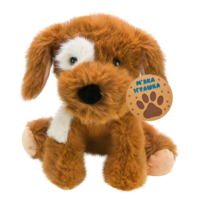 М'які тварини - М'яка іграшка Shantou Jinxing Собачка коричнева 22 см (MJ2418)#2