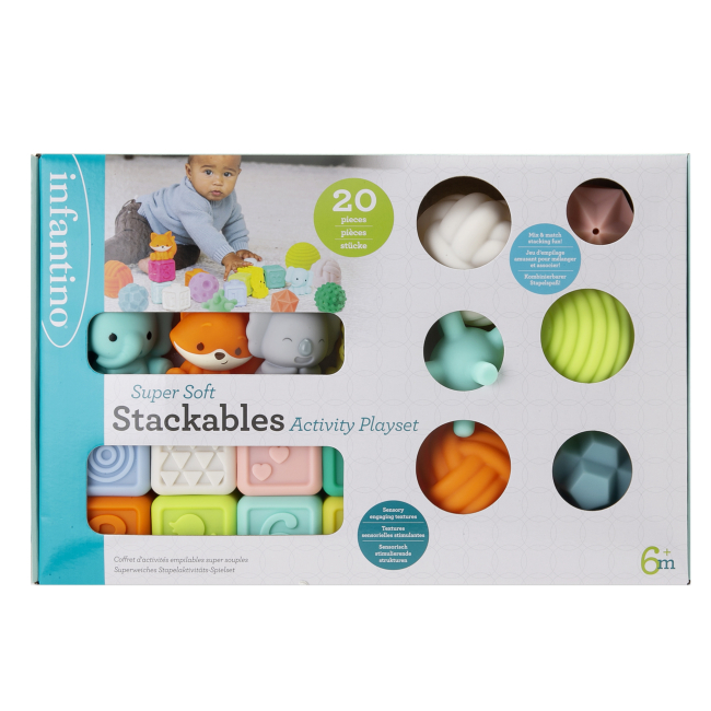 Развивающие игрушки - Игровой набор Infantino Мячики, кубики и лесные зверьки (315364)#2