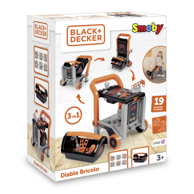 Наборы профессий - Игровой набор Smoby Блэк и Дeккep Передвижная мастерская 3 в 1 (360219)#3