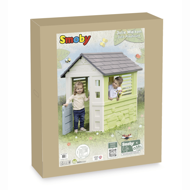 Ігрові комплекси, гойдалки, гірки - Ігровий будинок Smoby Life Райдужний зі ставнями (7600810737)#2
