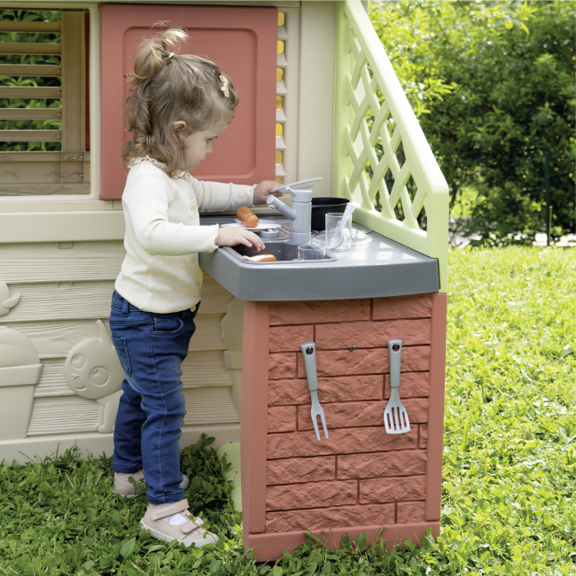 Игровые комплексы, качели, горки - Игровой домик Smoby Life Солнечный с летней кухней (7600810739)#4