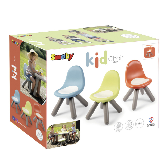Детская мебель - Стул со спинкой детский Smoby зелено-серый (7600880120)#2
