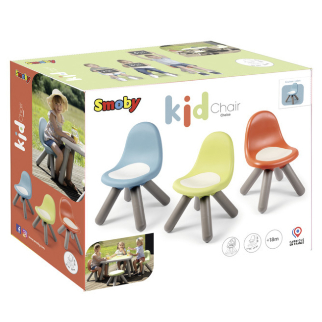 Детская мебель - Стул со спинкой детский Smoby голубо-серый (7600880121)#2