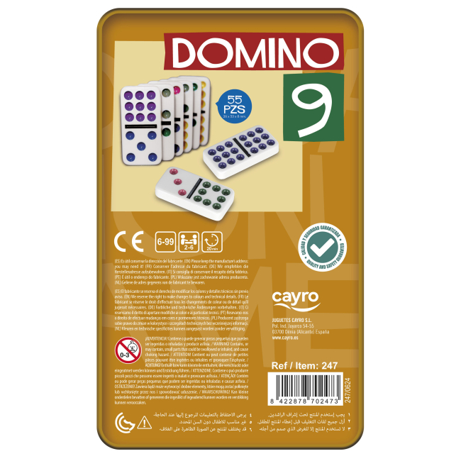 Настільні ігри - Настільна гра Cayro Кольорове доміно Дубль 9 (247)#3