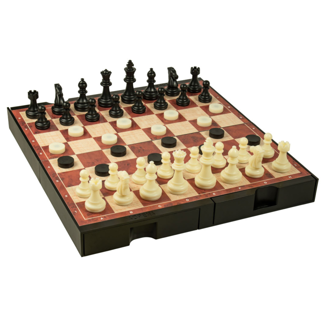 Настільні ігри - Магнітні шахи-шашки-нарди Cayro з відсіками для зберігання фігур (446)#2