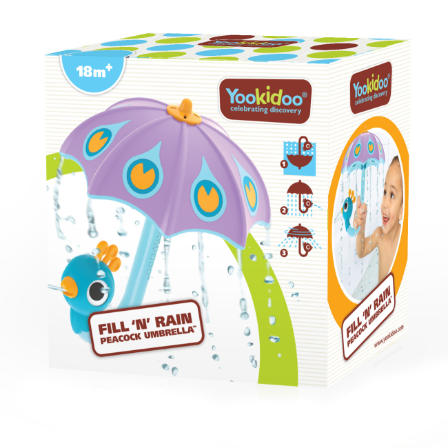 Іграшки для ванни - Іграшка для ванни Yookidoo Павич-парасолька пурпурний (40226)#3