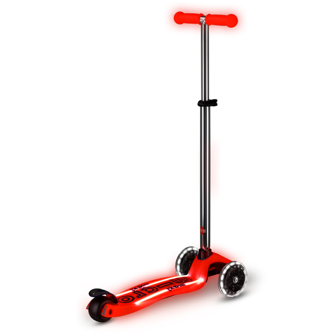 Самокаты - Самокат Micro Maxi Deluxe Glow LED Plus Красная аура (MMD379)#3