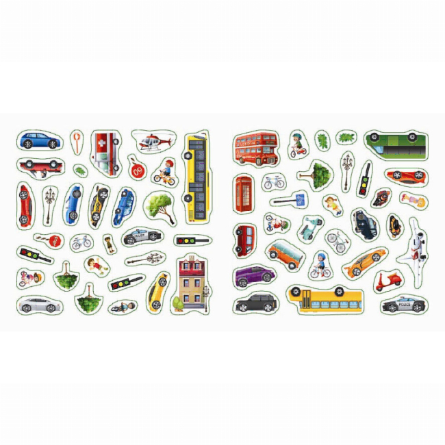 Розмальовки та актівітібуки (2-6 років) - Книжка «Багаторазовi налiпки. Машинки»  (9789669366252)#3