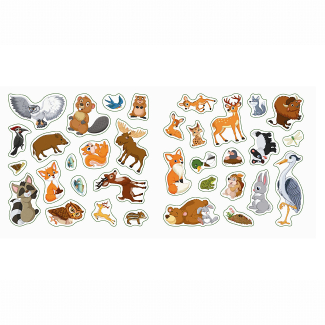 Розмальовки та актівітібуки (2-6 років) - Книжка «Багаторазовi налiпки. У лісі»  (9789669366290)#3