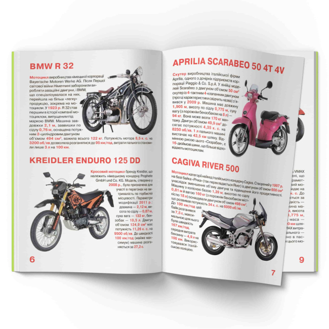 Пізнавальні книги (4-10 років) - Книжка «Велика книжка. Мотоцикли, мопеди, моторолери, скутери» (9789669366351)#3