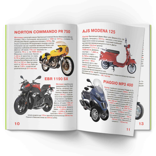 Пізнавальні книги (4-10 років) - Книжка «Велика книжка. Мотоцикли, мопеди, моторолери, скутери» (9789669366351)#4